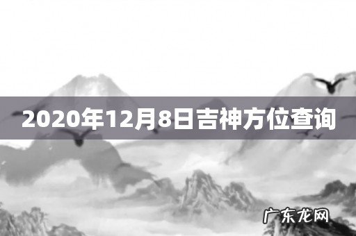2020年12月8日吉神方位查询
