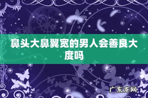 鼻头大鼻翼宽的男人会善良大度吗