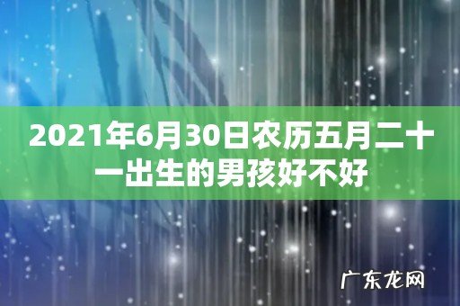 2021年6月30日农历五月二十一出生的男孩好不好