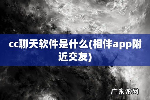 相伴app附近交友 cc聊天软件是什么
