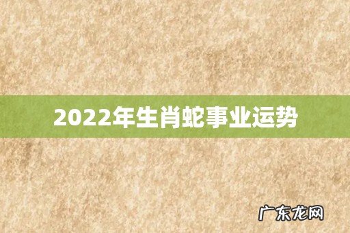2022年生肖蛇事业运势
