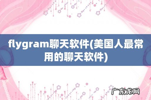 美国人最常用的聊天软件 flygram聊天软件