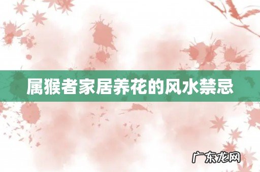 属猴者家居养花的风水禁忌