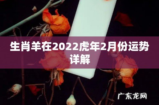 生肖羊在2022虎年2月份运势详解