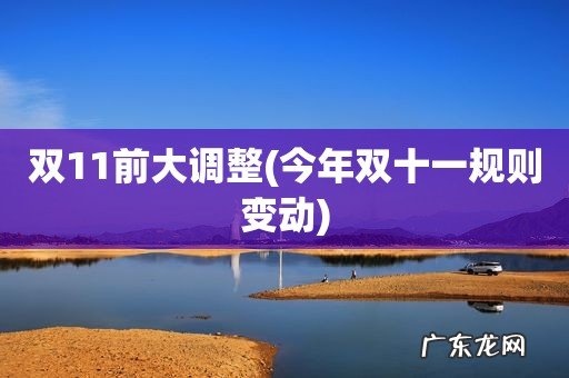 今年双十一规则变动 双11前大调整