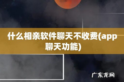 app 聊天功能 什么相亲软件聊天不收费