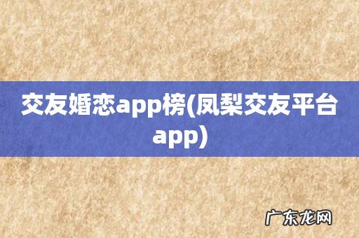 凤梨交友平台app 交友婚恋app榜