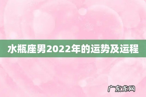 水瓶座男2022年的运势及运程
