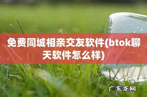 btok聊天软件怎么样 免费同城相亲交友软件