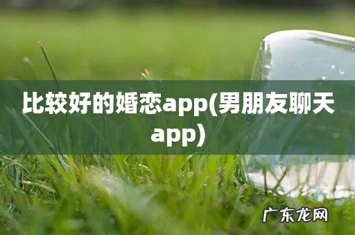 男朋友聊天app 比较好的婚恋app