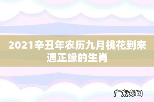 2021辛丑年农历九月桃花到来遇正缘的生肖