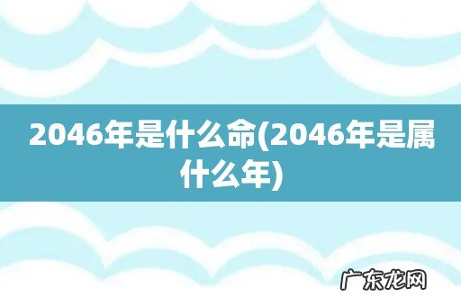 2046年是属什么年 2046年是什么命