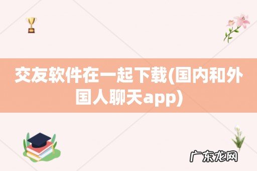 国内和外国人聊天app 交友软件在一起下载