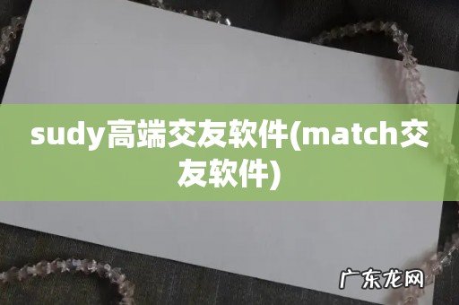 match交友软件 sudy高端交友软件