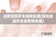 没驾驶证开车会怎样处理 没有驾照开车如何处理