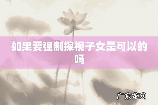 如果要强制探视子女是可以的吗