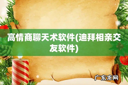 迪拜相亲交友软件 高情商聊天术软件