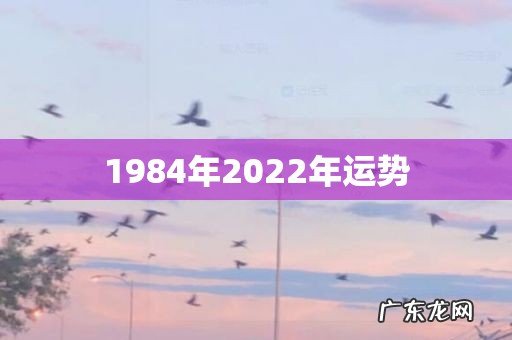 1984年2022年运势