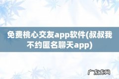 叔叔我不约匿名聊天app 免费桃心交友app软件