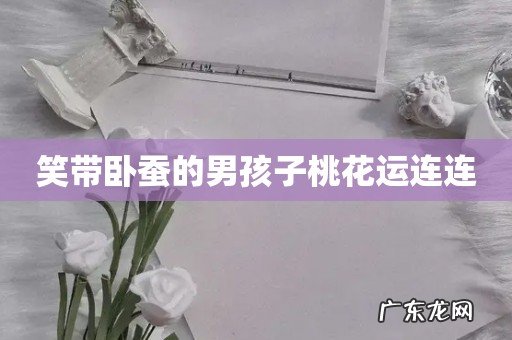 笑带卧蚕的男孩子桃花运连连