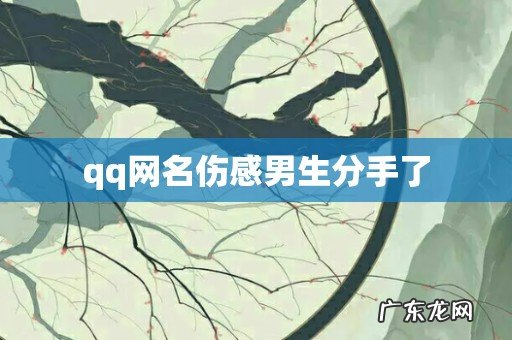 qq网名伤感男生分手了