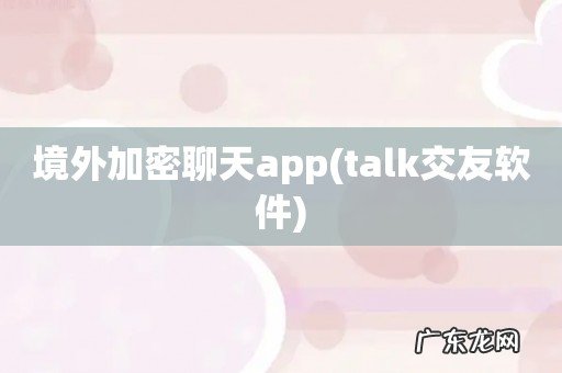 talk交友软件 境外加密聊天app