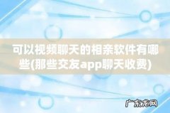 那些交友app聊天收费 可以视频聊天的相亲软件有哪些