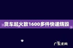 货车起火致1600多件快递烧毁