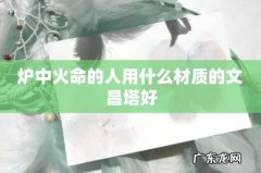 炉中火命的人用什么材质的文昌塔好