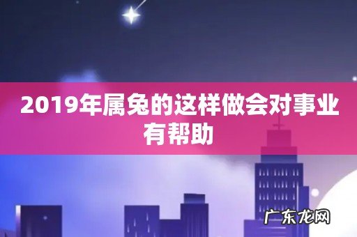 2019年属兔的这样做会对事业有帮助
