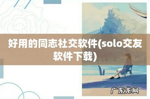 solo交友软件下载 好用的同志社交软件