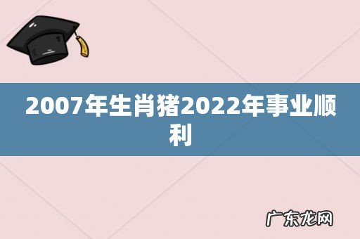 2007年生肖猪2022年事业顺利