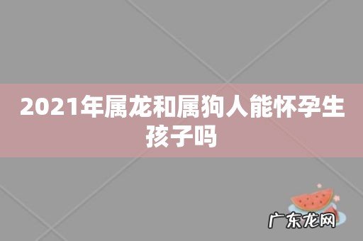 2021年属龙和属狗人能怀孕生孩子吗