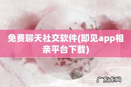 即见app相亲平台下载 免费聊天社交软件