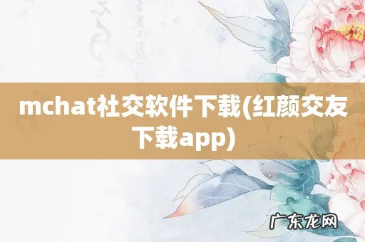 红颜交友下载app mchat社交软件下载