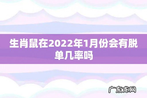 生肖鼠在2022年1月份会有脱单几率吗