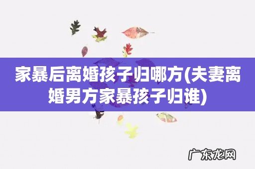 夫妻离婚男方家暴孩子归谁 家暴后离婚孩子归哪方