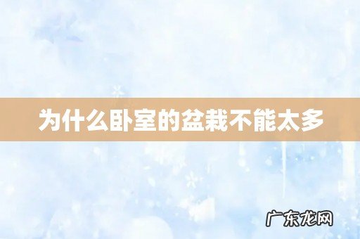 为什么卧室的盆栽不能太多