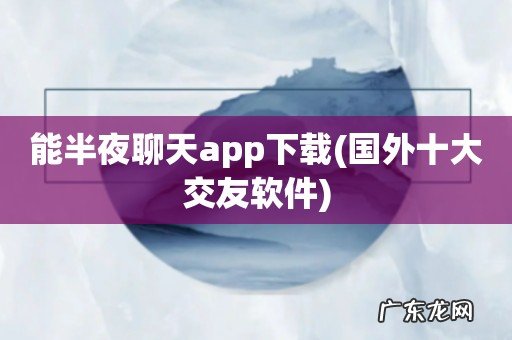 国外十大交友软件 能半夜聊天app下载