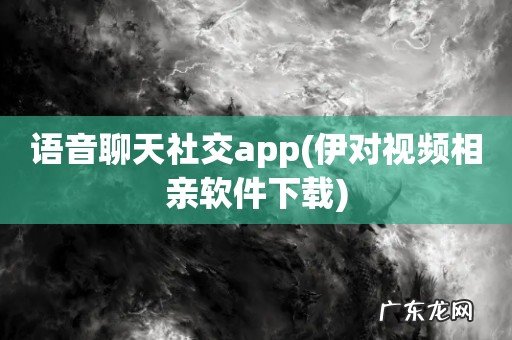 伊对视频相亲软件下载 语音聊天社交app