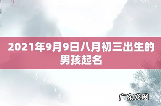 2021年9月9日八月初三出生的男孩起名