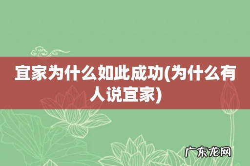 为什么有人说宜家 宜家为什么如此成功