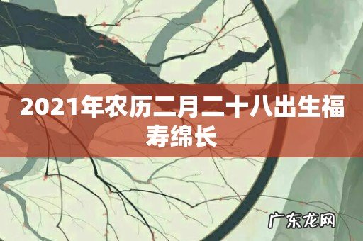 2021年农历二月二十八出生福寿绵长