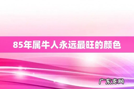 85年属牛人永远最旺的颜色