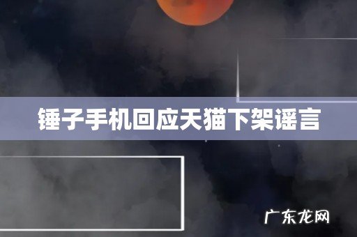 锤子手机回应天猫下架谣言