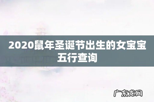 2020鼠年圣诞节出生的女宝宝五行查询