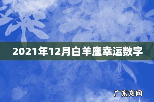 2021年12月白羊座幸运数字