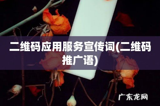 二维码推广语 二维码应用服务宣传词