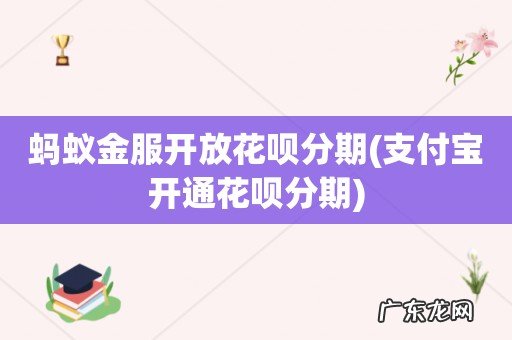 支付宝开通花呗分期 蚂蚁金服开放花呗分期