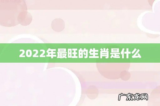 2022年最旺的生肖是什么
